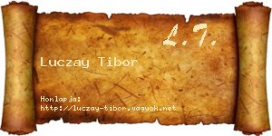 Luczay Tibor névjegykártya